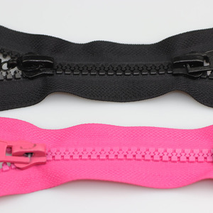 Fermeture éclair en résine plastique à double curseur colorée pour accessoires de confection de vêtements, vente en gros usine - Product Image 4