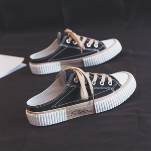 Phụ nữ của hợp thời trang giày vải Cookie <span class=keywords><strong>Shoes</strong></span> 'semi-<span class=keywords><strong>Slip</strong></span>-on phối hợp phong cách - Product Image 1