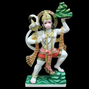 Beautiful Marble Handmade Idol Hanuman Murti - Product Image 2