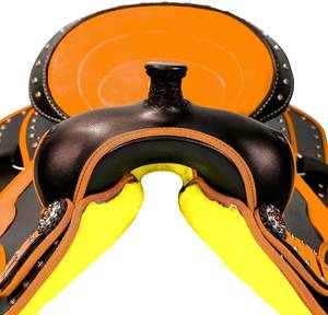 2026 Selle de course à baril en cuir PU anglais de qualité supérieure, légère, confortable, faite à la main, avec arceau en fibre, pour Rodeo et Trail - Product Image 2