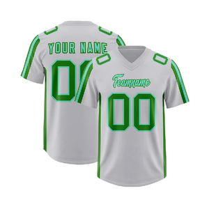 Maillot de football américain personnalisé, respirant, couleur unie, pour hommes, vente directe d'usine, best-seller - Product Image 2