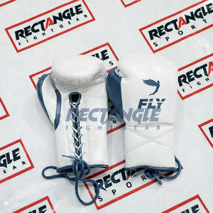 Guantes de Boxeo Profesionales de Alta Calidad Hechos a Medida, de Cuero Genuino, para Muay Thai, Kickboxing, con Cordones, para Entrenamiento al Aire Libre - Product Image 1