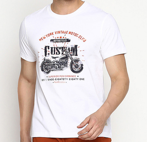 เสื้อยืดผ้าฝ้ายพิมพ์ลายสำหรับผู้ชาย OEM ทรงปกติ แขนสั้น น้ำหนักเบา เสื้อยืดลำลองสำหรับการฝึกกีฬา การเดินทาง และชุดประจำวัน - Product Image 5