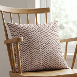 Housse de coussin carrée de qualité supérieure en coton avec motif en zigzag imprimé, motifs indiens vintage, 20x20 pouces - Product Image 2