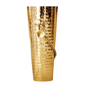 Minimalist Metal Tabletop <b>Vase</b> <b>White</b> Finish Holds Water Decorative Flower Holder For Home Wedding Hotel Party Use - Product Image 2