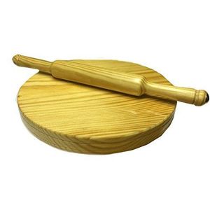 Utensilios de Cocina Indios Tradicionales Hechos a Mano: Juego de Chakla y Belan de Madera para Hacer Roti y Chapati, Rodillos y Tablas para Pastelería - Product Image 6