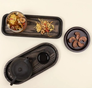 Bandeja de Servicio de Roble de Grado Comercial Hecha a Mano - Diseño Rústico Minimalista, Apta para Alimentos, Portátil y Multifuncional para Uso en Catering - Product Image 5