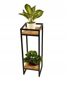 Soporte moderno para macetas de hierro, adecuado para hogares contemporáneos, balcones y patios, que ofrece un diseño minimalista y resistente. - Product Image 2