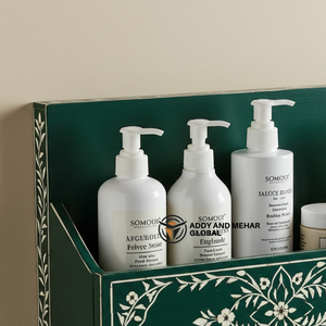 ชั้นวางของติดผนังสีเขียวสไตล์อาร์ติซาน – ที่เก็บของไม้ลายดอกไม้สำหรับพื้นที่ขนาดเล็ก ชั้นวางอเนกประสงค์ไม้สีเขียว - Product Image 3