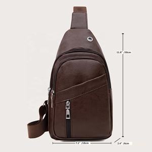 Shoulder <b>Sling</b> <b>Bag</b> Genuine Leather Luxury Men's Crossbody Chest <b>Bag</b> Waterproof Messenger <b>Bag</b> for Men Women. - Product Image 2