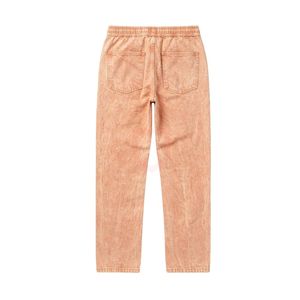 Men's Casual Pants Solid Peach <b>Light</b> <b>Orange</b> Cotton Trousers Classic Straight Leg Style Minimalist Summer Trousers - Product Image 2