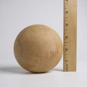 <b>Wooden</b> <b>Round</b> Ball 2-Piece Rustic Design Plant Pattern Home Decor - Product Image 2