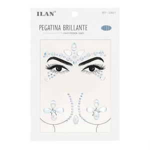 Adesivi Glitterati per il Viso ILAN 32651, Decorazioni Brillanti per Occhi e Labbra - Product Image 1
