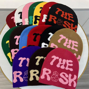 All Over Print Winter Knitted Angle Jacquard Beanie <b>Hats</b> Durable Sports <b>Cap</b> Custom Logo Embroidery Cuffless Toque Unisex - Product Image 6