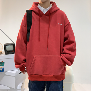 Men's New Fashion Winter Pullover Heavy Weight <b>Thick</b> <b>Fleece</b> Oversized Solid Hoodies Custom Logo Printing Plain Dyed Stonewashed - Product Image 6