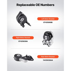 Kit de Repuesto de Soporte de Motor y Transmisión Compatible con Ford Edge 3.5L 2007-2014, Juego de 3 Piezas OE #   A5342 A54 - Product Image 3