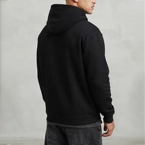 <span class=keywords><strong>Felpe</strong></span> con Cappuccio Nere Personalizzate da <span class=keywords><strong>Uomo</strong></span> con Stampa Orsacchiotto Spray Rosa, Streetwear Vestibilità Regolare in Cotone Lavorato a Maglia per l'Autunno - Product Image 2