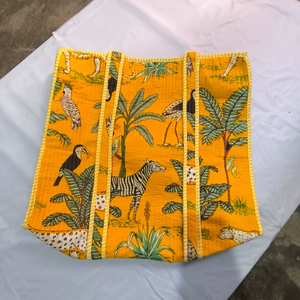 Reusable Shopping Bag Eco Friendly Cotton <b>Tote</b> Bag Handmade Quilted <b>Tote</b> For Women Grocery And Everyday Use - Product Image 1