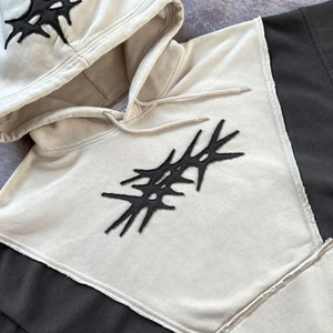Sweat à capuche surdimensionné pour homme avec impression personnalisée, manches longues, en tissu French Terry - Product Image 5