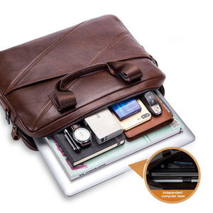 <b>Leather</b> Laptop bag and cases hard bags soft bag unisex full grain <b>leather</b> <b>Leather</b> Laptop Bag Business Travel <b>Briefcase</b> - Product Image 4