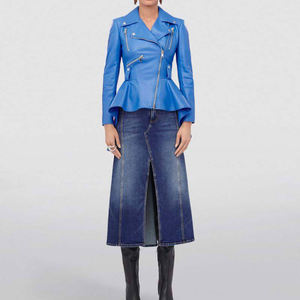 Chaqueta de Piel de Oveja Genuina para Mujer, Invierno, Teñida, Transpirable, Reversible, Impermeable - Product Image 3