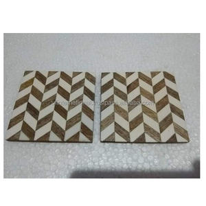 Bone Inlay Best Quality Handmade coaster square Shape Bone Inlay coaster for Home and Hotel Use Top Selling - Product Image 2