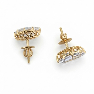 ต่างหูเพชรทรงมาร์คีส์ 4 กะรัต รับรองโดย IGI ตัวเรือนทองคำขาว 14K เครื่องประดับหรูหราสำหรับงานปาร์ตี้ เหมาะสำหรับผู้หญิง - Product Image 2