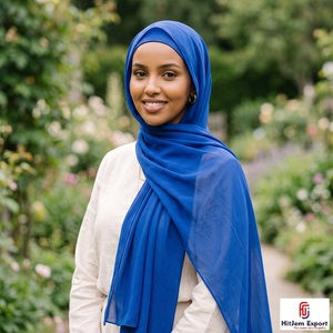 Premium Chiffon Hijab Scarf Pattern <b>Silk</b> Feel <b>Head</b> <b>Wrap</b> Custom OEM ODM Textile Manufacturer India - Product Image 1