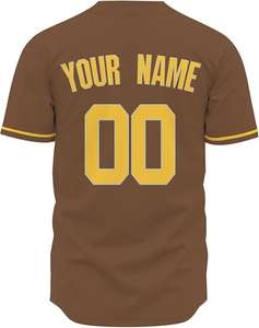 เสื้อเจอร์ซีย์ บราวน์ ทีมเนม 00 แขนสั้นสำหรับผู้ชาย โพลีเอสเตอร์แบบซับลิเมชั่น ทุกฤดูกาล ใส่ได้ทั้งชายและหญิง ทรงปกติ - Product Image 2