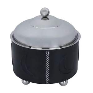 Calentador de Buffet de Lujo de Acero Inoxidable con Forma de Luna Creciente, Tapa de Cobre, Bañado en Cobre, 33cm de Diámetro, para Hostelería y Catering - Product Image 5