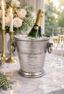 ถังน้ำแข็งทองแดงตีขึ้นรูปด้วยมือ ทนทาน พร้อมซับในสแตนเลส ดีไซน์หรูหรา ป้องกันการเกิดคราบ สำหรับแช่แชมเปญและไวน์ เหมาะสำหรับบาร์ในบ้าน - Product Image 3