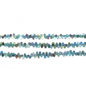 Perles en forme de larme d'opale éthiopienne violette naturelle de qualité supérieure 6 pouces 4x3 6x3 MM brin pour la fabrication de bijoux - Product Image 3