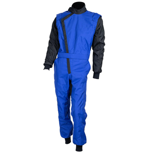 Traje de Carreras de Karting al por Mayor, Azul y Negro, Mangas Resistentes al Viento, Transpirable, Diseño Personalizado, Conjuntos de Carreras de Karting Unisex - Product Image 1