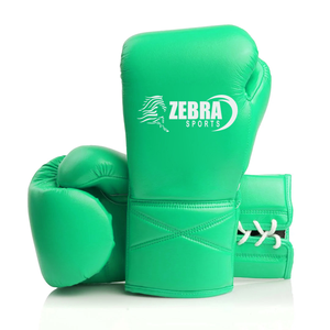 Gants de boxe professionnels en cuir de vachette 16 OZ avec lacets et boucles, moulés à la main haute densité pour le kick-boxing, le Sanda et l'entraînement MMA - Product Image 3