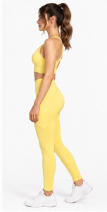 Women Yoga Bra Seamless Four Way Stretch Fitness Gym Running Workout Crop <b>Top</b> Breathable Fabric Logo <b>Low</b> MOQ Cross <b>Back</b> - Product Image 6