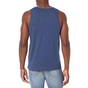 Wholesale 100% Cotton Rib <b>Tank</b> <b>Top</b> Longline Casual <b>White</b> Singlet with Pocket Breathable Washed Knitted Technique - Product Image 3