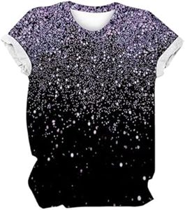 Camiseta Básica de Manga Corta con Decoración de Diamantes, Versión Coreana, Transpirable, Multicolor, de Alta Calidad - Product Image 3