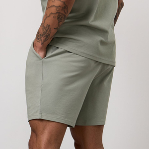 Shorts de sport décontractés pour hommes, taille mi-haute, respirants, avec cordon de serrage, en coton, pour fitness et course à pied, personnalisables avec logo, vente en gros - Product Image 3