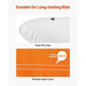 1-3 Riders <b>Inflatable</b> Towable Tube for Boating 510lbs Water Sport Tube with High Towing Capacity - Product Image 3