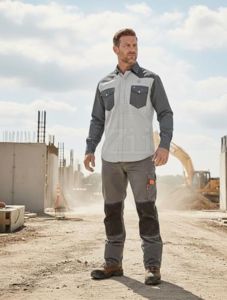 Camisa Resistente al Fuego ZUNEZI INTERNATIONAL para Hombre -2, Cintas Reflectantes de Alta Visibilidad, ATPV 8.7 Cal/cm, NFPA 2112, NFPA70E - Product Image 3