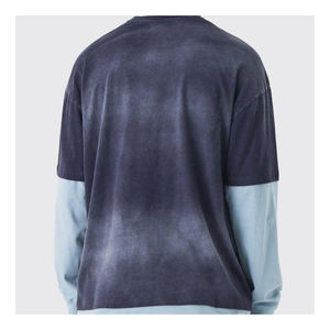 เสื้อยืดคอกลมแขนสองชั้นพิมพ์ลายและปักลายตามสั่งสำหรับผู้ชาย |   ผ้าฝ้าย GSM สูง |   คุณภาพที่ทนทานยาวนาน - Product Image 5