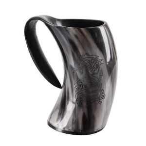 Handcrafted Buffalo Horn Viking Drinking Mug Natural Polish Traditional Beer Glass Wholesales Reasonable Rate - Product Image 1