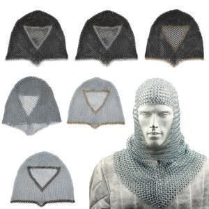 Capucha de Malla Metálica Medieval con Remaches, Armadura de Malla Metálica, Disfraz de Cosplay Renacentista - Product Image 3