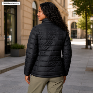 Veste matelassée légère en duvet pour femme, doudoune isolante d'hiver, fabrication OEM ODM, marque privée, vente en gros - Product Image 2