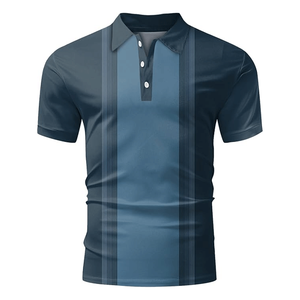 เสื้อโปโลผู้ชายป้องกันริ้วรอย ผ้าฝ้าย 100% แขนสั้น สั่งทำได้ พิมพ์ลายตามต้องการ สไตล์ลำลอง เสื้อโปโลสตรีทแวร์สำหรับฤดูร้อน - Product Image 2