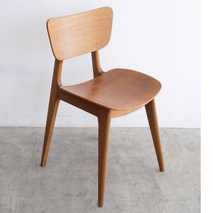 Chaise en teck courbé naturel - Product Image 1