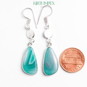 Venta directa de fábrica Vintage Midi Chic plateado bisel conjunto de pendientes multicolor alambre francés Chic patrón de forma de gancho para - Product Image 1