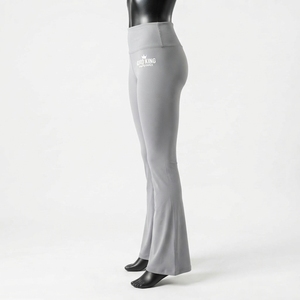Custom Women's Mid Waist Breathable Quick Yoga Pants <b>Flare</b> <b>Leggings</b> Gym Workout Yoga <b>Flare</b> Pants - Product Image 2