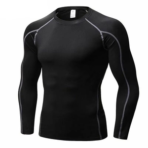 Men's Gym Compression <b>Base</b> <b>Layer</b> <b>Long</b> <b>Sleeve</b> Breathable Quick Dry Spandex/Polyester Custom Blank Digital Print Sport Shirts - Product Image 2