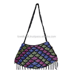 Elegante Bolso de Mano con Cuentas Hecho a Mano para Damas, Bolso de Diseño con Cuentas, Bolso de Mano de Lujo con Trabajo Artesanal de Cuentas, Bolso de Mano para la Noche - Product Image 2